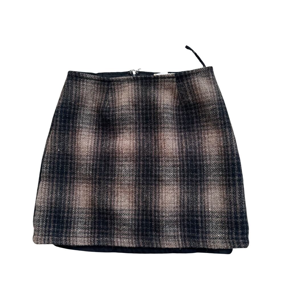 Vtg 1990s County Seat Wool Plaid Skirt Size 3